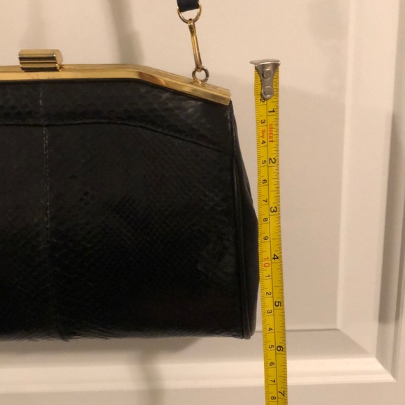 Vintage Black Reptile Skin clutch/purse - Picture 6 of 6